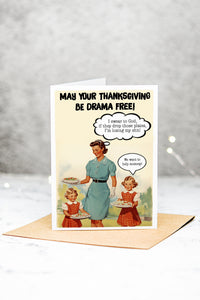 Thanksgiving Helpers Funny Greeting Card