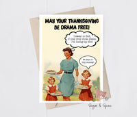 Thanksgiving Helpers Funny Greeting Card