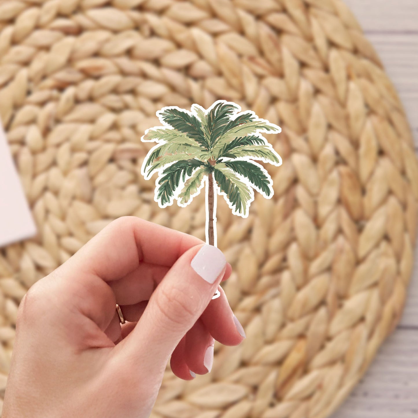 Tropical Palm Tree Vinyl Sticker Beach Lover Decal Weatherproof Coastal Sticker for Water Bottles, Laptops & Tumblers