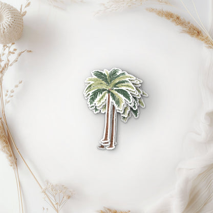 Tropical Palm Tree Vinyl Sticker Beach Lover Decal Weatherproof Coastal Sticker for Water Bottles, Laptops & Tumblers
