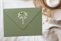 Tropical Palm Tree Vinyl Sticker Beach Lover Decal Weatherproof Coastal Sticker for Water Bottles, Laptops & Tumblers