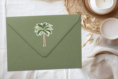 Tropical Palm Tree Vinyl Sticker Beach Lover Decal Weatherproof Coastal Sticker for Water Bottles, Laptops & Tumblers