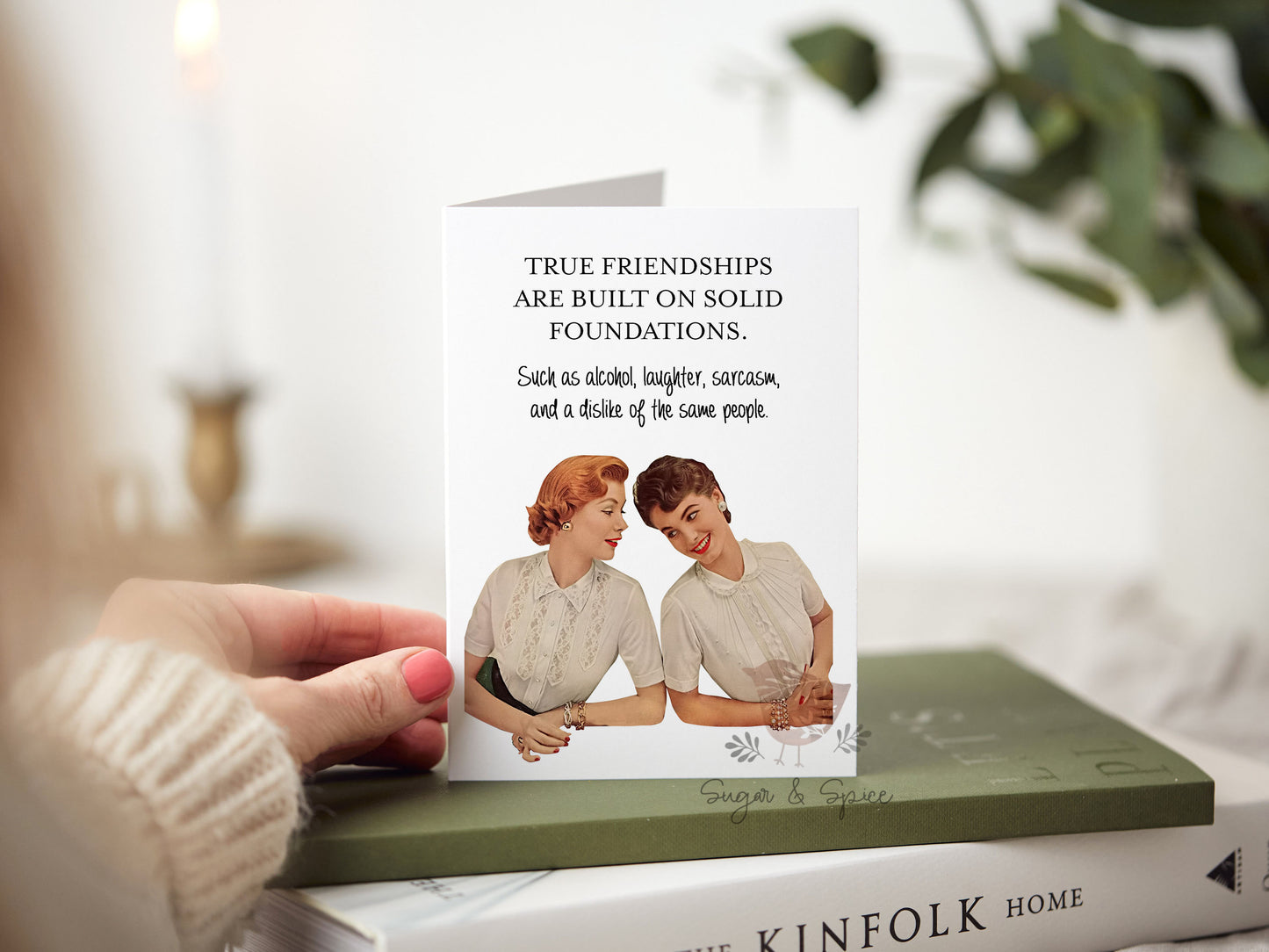 Funny Friend Birthday Card, Sarcastic Friendship Humor Greeting, Women's Card