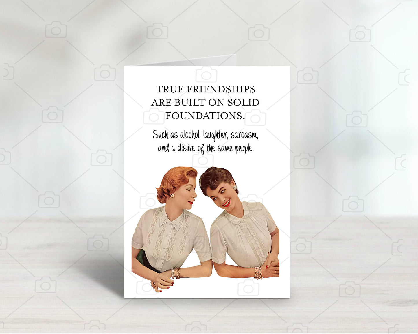 Funny Friend Birthday Card, Sarcastic Friendship Humor Greeting, Women's Card