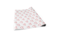 Valentine Pink Hearts Wrapping Paper Sheets