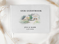 Watercolor Venue Wedding or Housewarming Guest Book