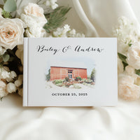 Watercolor Venue Wedding or Housewarming Guest Book