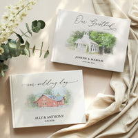Watercolor Venue Wedding or Housewarming Guest Book