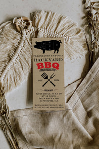 Vintage Pig BBQ Invitation
