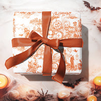 Vintage Halloween Orange Wrapping Paper