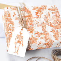Vintage Halloween Orange Wrapping Paper