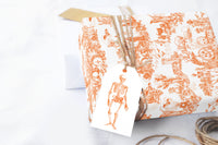Vintage Orange Halloween Wrapping Paper Roll — Retro Pumpkin Gift Wrap