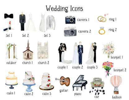 Wedding Cabo Watercolor Time Line Custom Sign