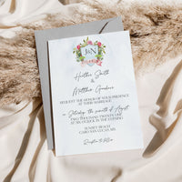 Cabo Mexico Watercolor Wedding Invitation Suite with Timeline & Map