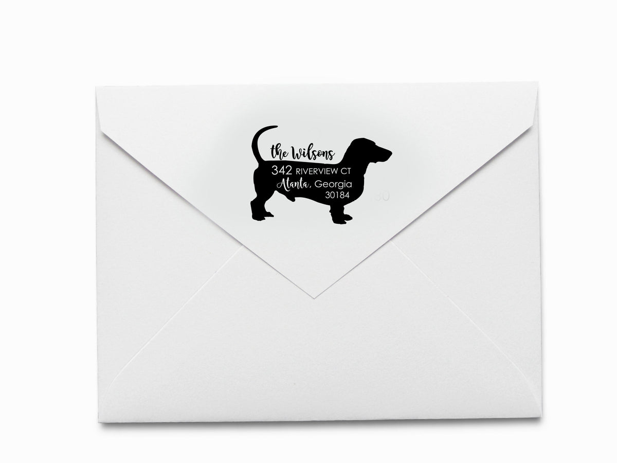 Dachshund Dog Address Stamp Self Inking