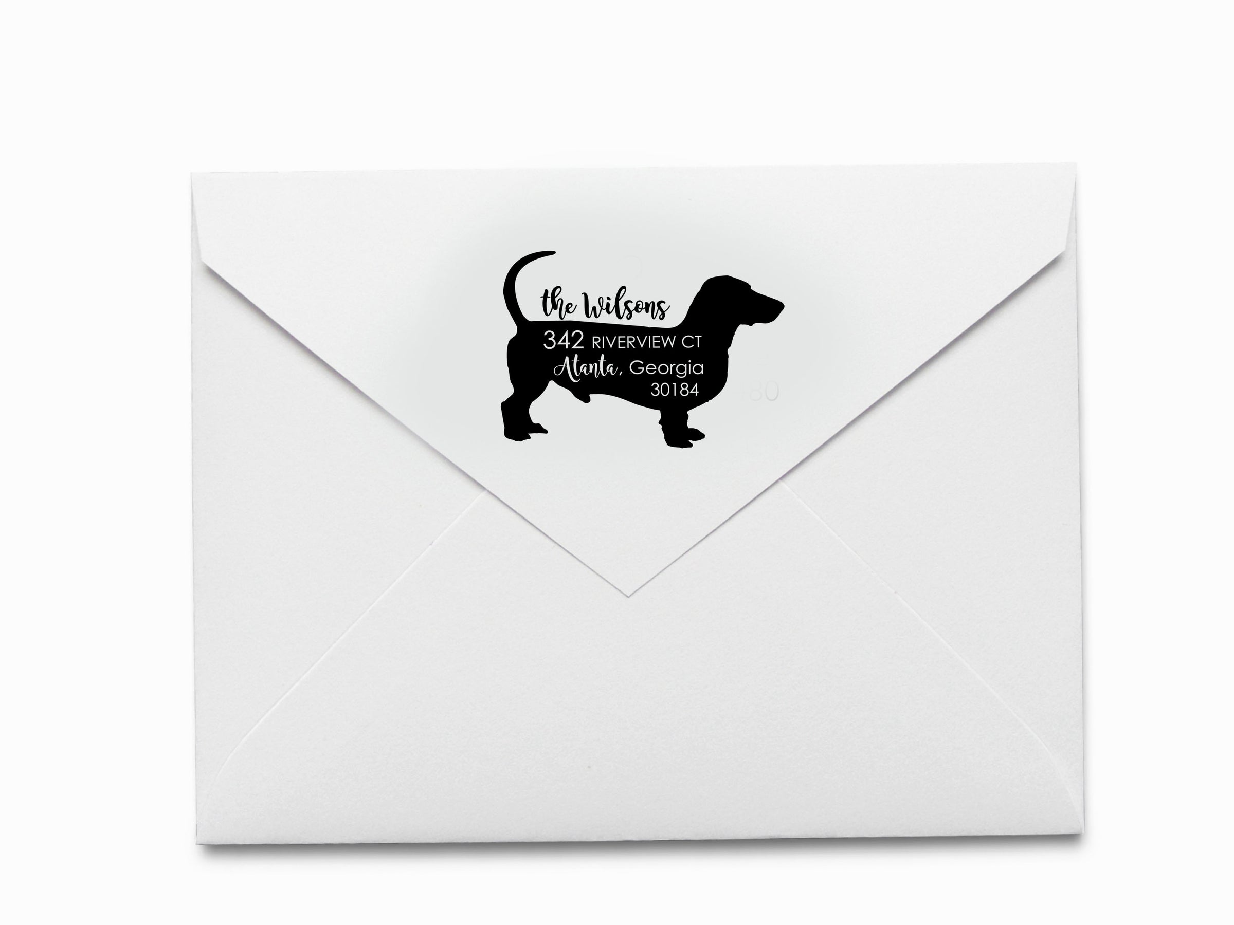 Dachshund Dog Address Stamp Self Inking