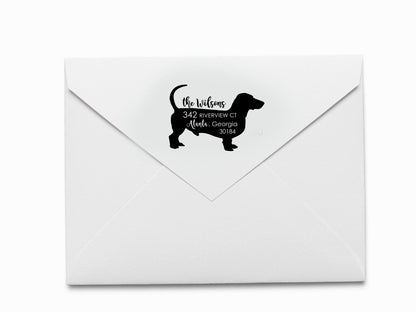 Dachshund Dog Address Stamp Self Inking