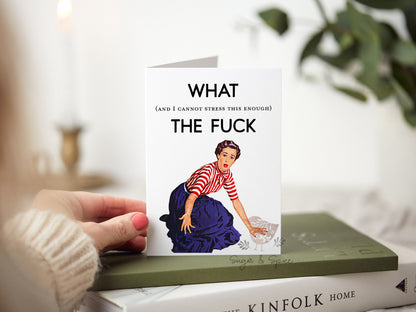 Funny Adult What the Fuck Greeting Card