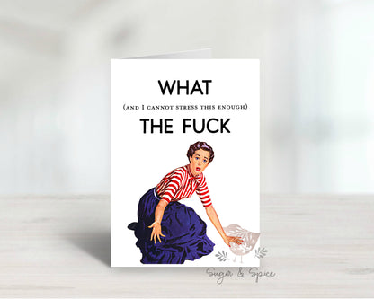 Funny Adult What the Fuck Greeting Card