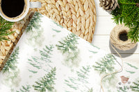Snowy Woodland Trees Christmas Wrapping Paper Rustic Forest Gift Wrap