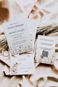 wedding invitation, boho wedding, wedding shower decor, outdoor wedding, farm wedding, bridal shower invite, boho bridal shower, printable invitation, wedding ribbon, wedding shower, shower invitation, rustic wedding