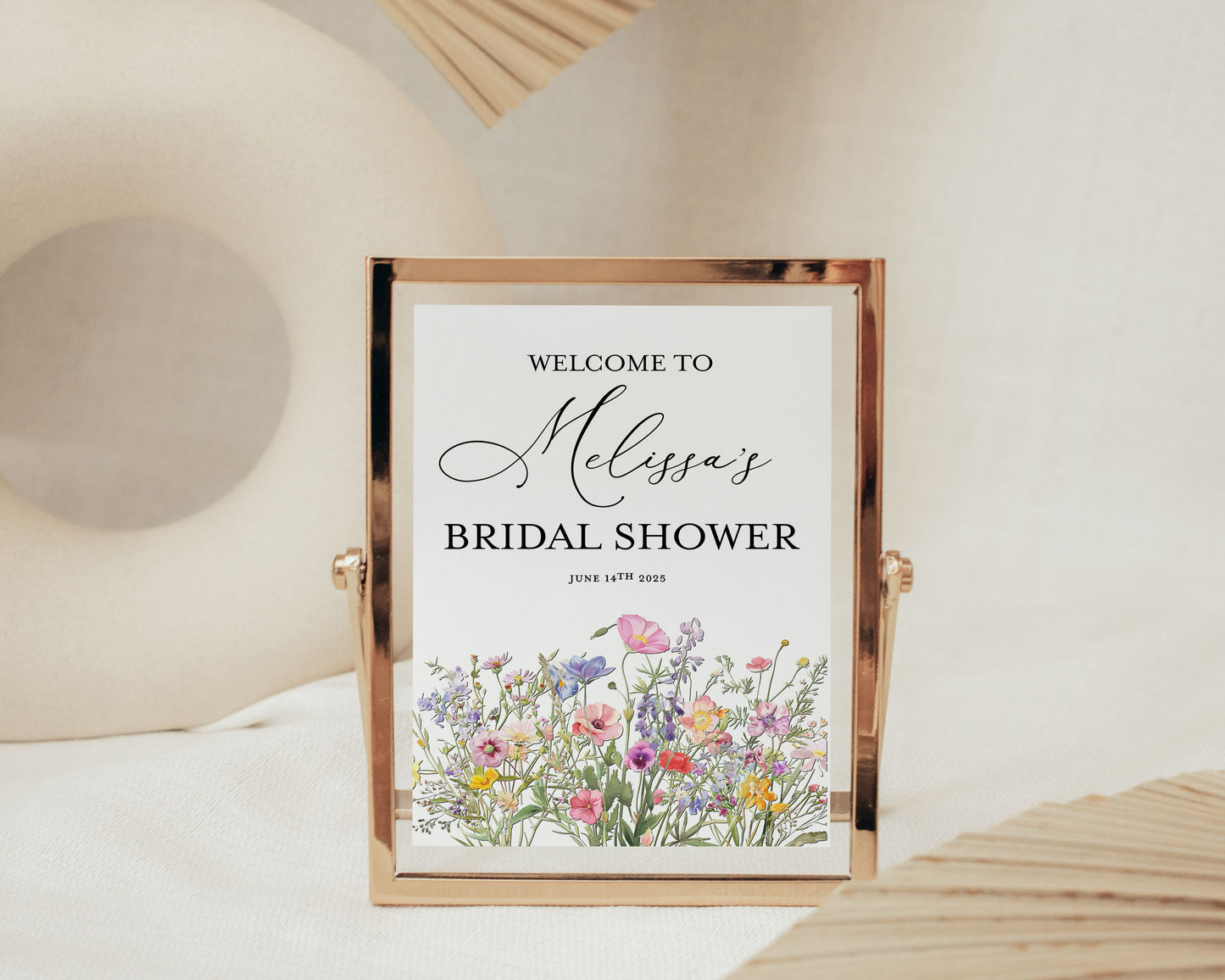 Wildflower Bridal or Wedding Welcome Sign