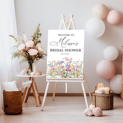 Wildflower Bridal or Wedding Welcome Sign