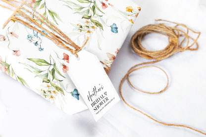 Wildflower Watercolor Garden Wrapping Paper (5 Sheets)