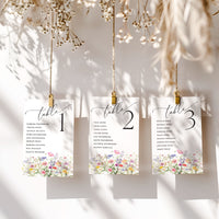 Wildflower Seating Chart Signs, Wedding Reception Decor