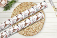 Woodland Deer Christmas Wrapping Paper Sheets