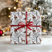 Woodland Deer Christmas Wrapping Paper Sheets