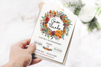 Thanksgiving Floral Wreath Invitation