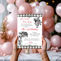 Alice in Wonderland Birthday Invitation Template Editable Invitation Corjl Digital Download