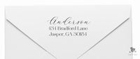Anderson Elegant Wedding Address Stamp - Premium Craft Supplies & Tools > Stamps & Seals > Stamps from Sugar and Spice Invitations - Just $38! Shop now at Sugar and Spice Paper