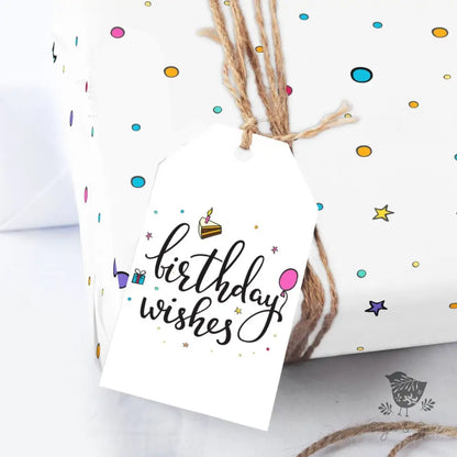 Best Wishes Birthday Gift Tag - Premium Craft Supplies & Tools > Party & Gifting > Labels, Stickers & Tags > Tags from Sugar and Spice Invitations - Just $24! Shop now at Sugar and Spice Paper