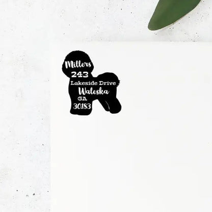 Bichon Frise Dog Address Stamp Self Inking - Premium Craft Supplies & Tools > Stamps & Seals > Stamps from Sugar and Spice Invitations - Just $40! Shop now at Sugar and Spice Paper