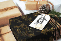 Black and Gold Christmas Wrapping Paper - Premium Craft Supplies & Tools > Party & Gifting > Packaging & Wrapping from Sugar and Spice Invitations - Just $26.10! Shop now at Sugar and Spice Paper