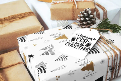 Black & Gold Trees Holiday Wrapping Paper - Premium Craft Supplies & Tools > Party & Gifting > Packaging & Wrapping from Sugar and Spice Invitations - Just $26.10! Shop now at Sugar and Spice Paper