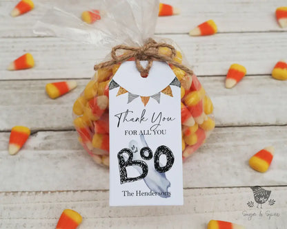 Boo Thank You Halloween Gift Tag - Premium Craft Supplies & Tools > Party & Gifting > Labels, Stickers & Tags > Tags from Sugar and Spice Invitations - Just $24! Shop now at Sugar and Spice Paper
