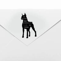 Boxer Dog Return Address Stamp - Premium Craft Supplies & Tools > Stamps & Seals > Stamps from Sugar and Spice Invitations - Just $38! Shop now at Sugar and Spice Paper