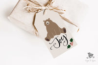 Brown Bear Joy Gift Tag - Premium Craft Supplies & Tools > Party & Gifting > Labels, Stickers & Tags > Tags from Sugar and Spice Invitations - Just $24! Shop now at Sugar and Spice Paper