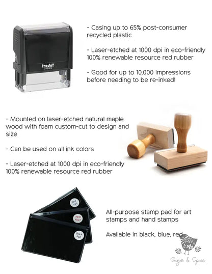 Buffalo Bison Animal Wood Address Stamp - Premium Craft Supplies & Tools > Stamps & Seals > Stamps from Sugar and Spice Invitations - Just $28! Shop now at Sugar and Spice Paper