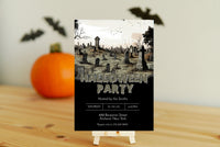 Spooky Cemetery Halloween Invitation