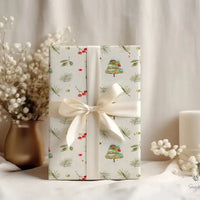 Christmas Tree Berries Holiday Wrapping Paper - Premium Craft Supplies & Tools > Party & Gifting > Packaging & Wrapping from Sugar and Spice Invitations - Just $26.10! Shop now at Sugar and Spice Paper