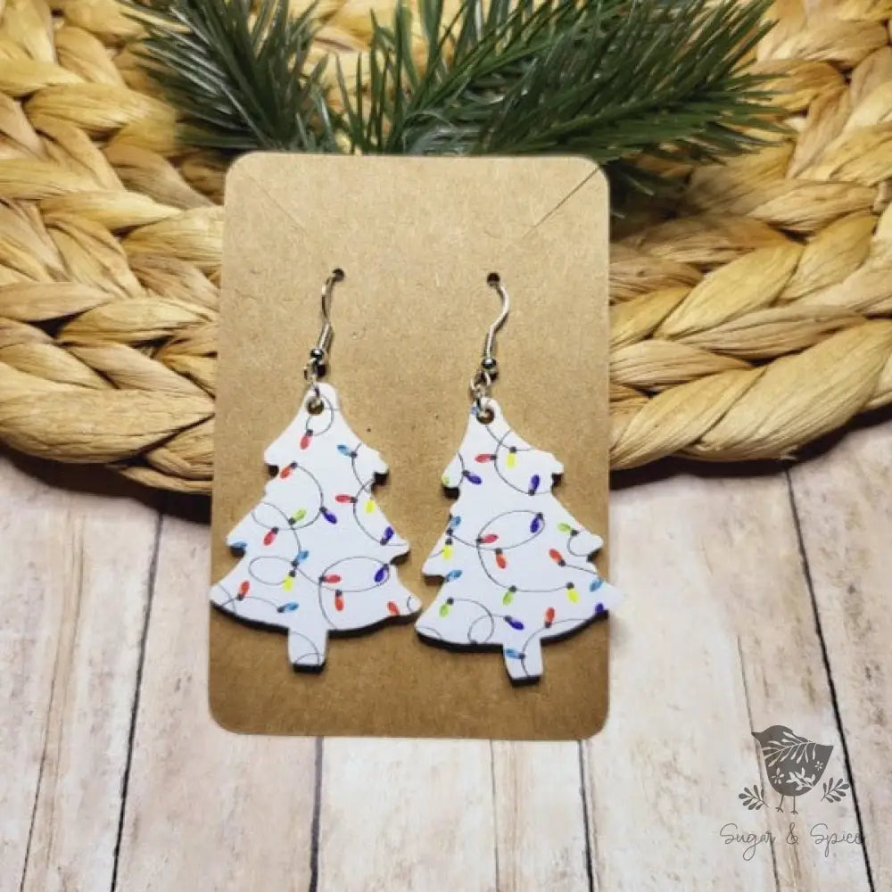 Christmas Tree with Lights Earrings - Premium  from Sugar and Spice Invitations - Just $11.25! Shop now at Sugar and Spice Paper