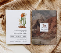 Country Western Cowgirl Bridal Shower Invitation