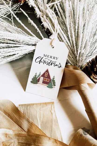 Cozy Home Christmas gift tag - Premium Craft Supplies & Tools > Party & Gifting > Labels, Stickers & Tags > Tags from Sugar and Spice Invitations - Just $26! Shop now at Sugar and Spice Paper
