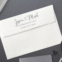 Cursive Heart Address Stamp Self Inking - Premium Craft Supplies & Tools > Stamps & Seals > Stamps from Sugar and Spice Invitations - Just $38! Shop now at Sugar and Spice Paper