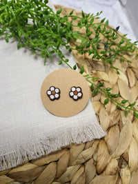 Daisy Flower Boho Wood Stud Earrings - Premium  from Sugar and Spice Invitations - Just $6! Shop now at Sugar and Spice Paper