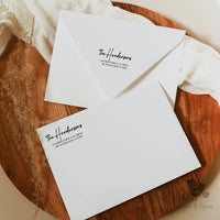 Elegant Hand Written Address Stamp - Premium Craft Supplies & Tools > Stamps & Seals > Stamps from Sugar and Spice Invitations - Just $38! Shop now at Sugar and Spice Paper